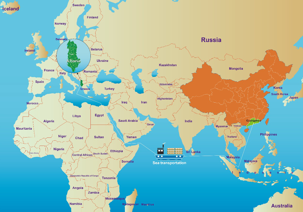 中国到阿尔巴尼亚国际物流