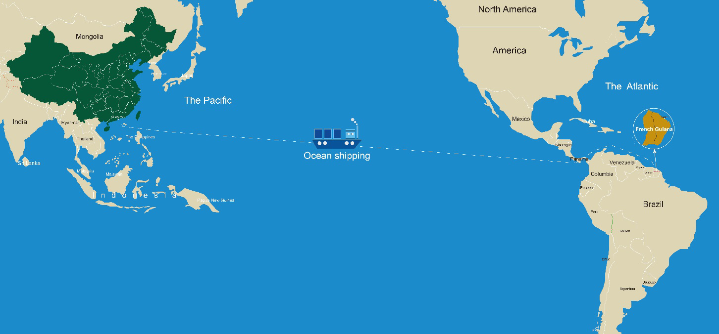 中国海运到法属圭亚那