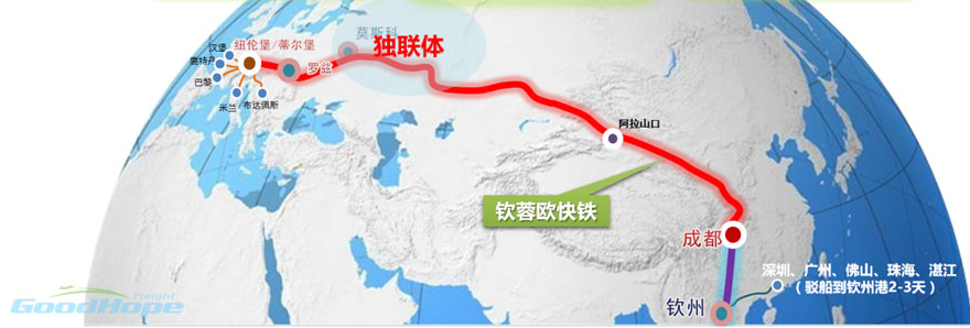 中国到德国铁路价格